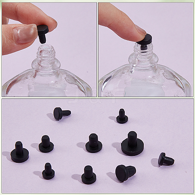 200Pcs 10 Styles Silicone Bottle Seal Plug FIND-GF0008-84-1