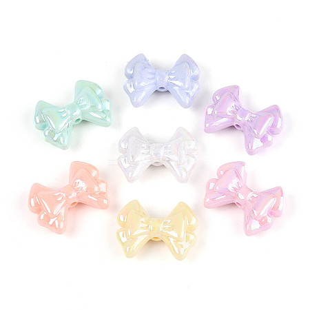 UV Plating Opaque Acrylic Beads X-OACR-N143-06-1