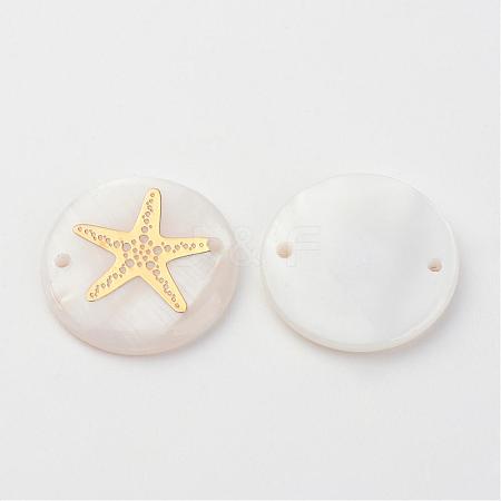 Freshwater Shell Links connectors SHEL-S247-13-1
