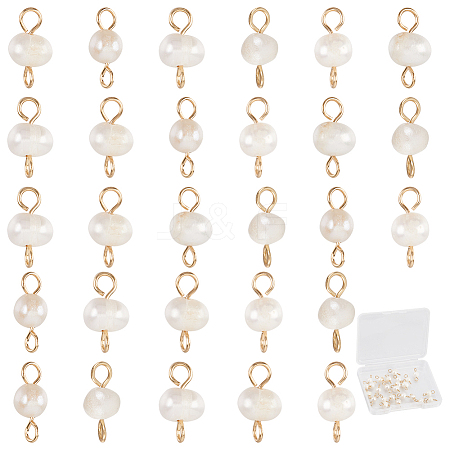 30Pcs Natural Cultured Freshwater Pearl Connector Charms PALLOY-SC00005-1