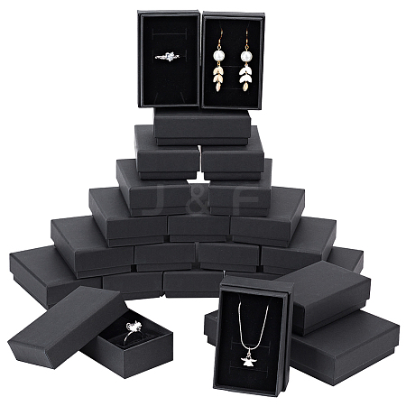 Kraft Paper Cardboard Jewelry Boxes LS-CBOX-BC0001-16-1