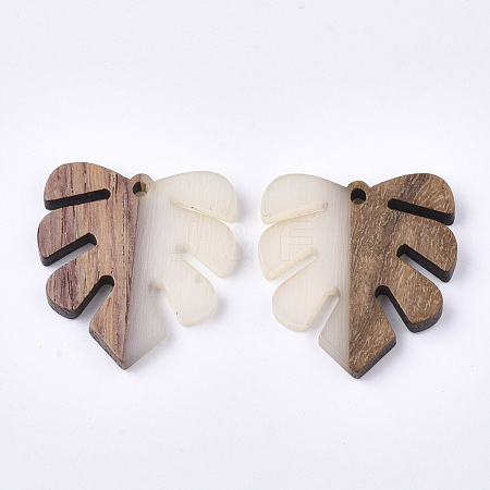 Resin & Walnut Wood Pendants RESI-S358-24G-1