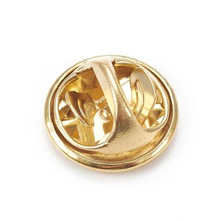 Brass Badge Lapel Pin Back Butterfly Clutches KK-WH0033-02G-1