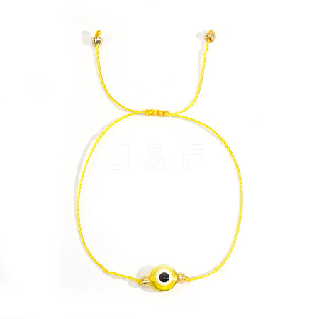 Bohemian Style Resin Evil Eye Bead Braided Bracelets BR6167-5-1