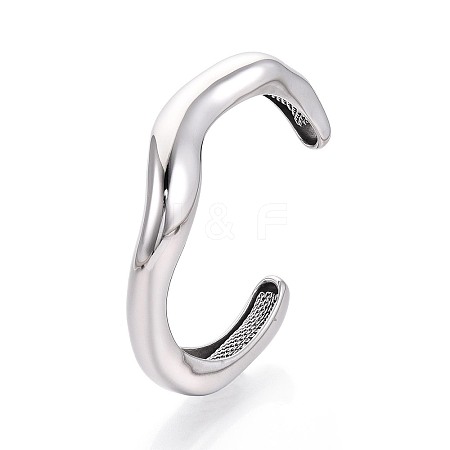 304 Stainless Steel Cuff Bangles for Women LS-BJEW-N038-01P-1