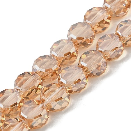 Electroplate Glass Beads Strands EGLA-L045-G-PL01-1