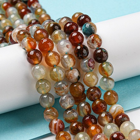 Natural Agate Beads Strands G-C082-A01-19-1