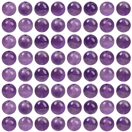 100Pcs Natural Amethyst Beads G-SP0001-22C-1