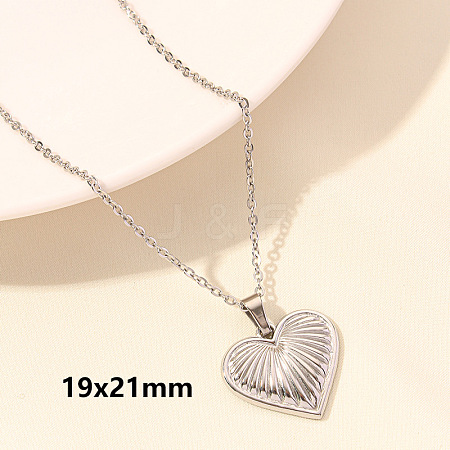 Stainless Steel Heart-Shaped Necklace Jewelry Luxury DIY Accessories PVD Vacuum Plating ZC7092-7-1