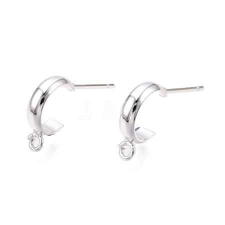 Brass Ear Stud Findings X-KK-WH20013-03S-1