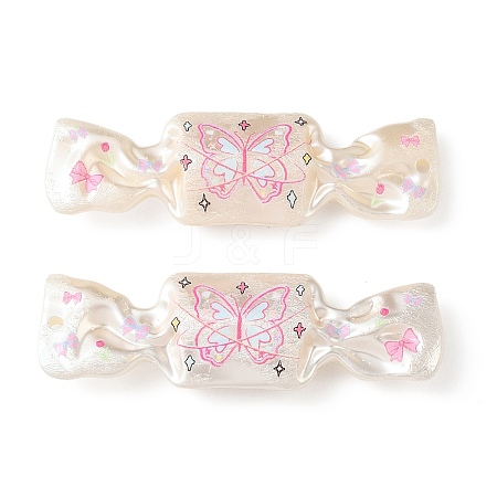 Printed Opaque Acrylic Beads OACR-B054-01A-1