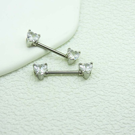 Alloy Micro Pave Cubic Zirconia Nipple Rings WG1BFA6-01-1