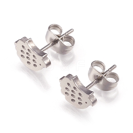 Tarnish Resistant 304 Stainless Steel Stud Earrings EJEW-N045-03P-1