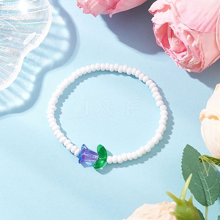 Glass Seed Beads Stretch Bracelets for Women BJEW-MZ00200-07-1