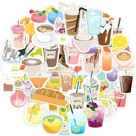 Drinks 50Pcs Paper Stickers PW-WGB1C76-01-1