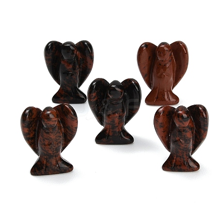 Natural Mahogany Obsidian Gemstone Carved Angle Figurines GG-CBA8396-A01-1