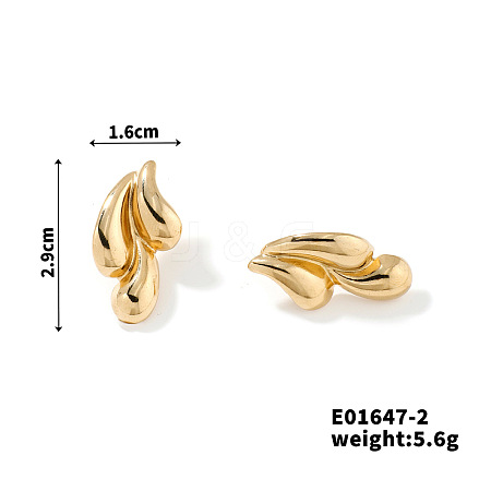 Shiny Teardrop Stud Earrings for Women GG4806-2-1