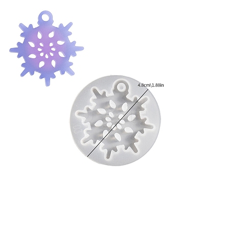 Christmas Snowflake DIY Silicone Pendant Molds DIY-A054-01B-1