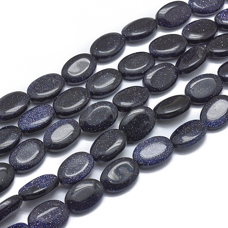 Synthetic Blue Goldstone Beads Strands G-G793-21A-02-1