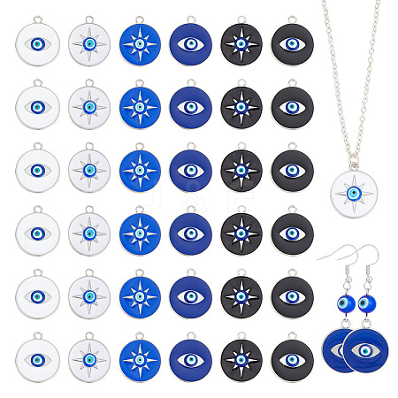  36Pcs 6 Style Alloy Pendants FIND-NB0004-31-1