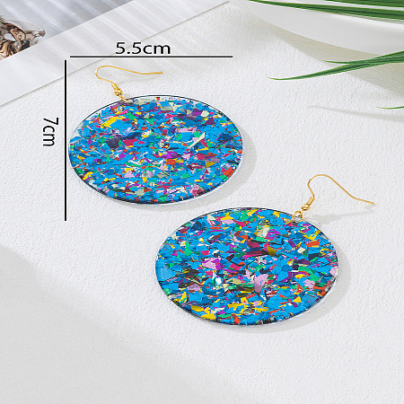 Acrylic Glitter Dangle Earrings for Women FS-WGAA719-05-1
