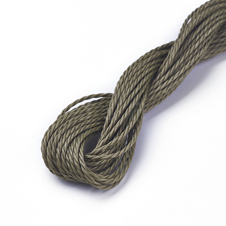 Round Waxed Polyester Cord YC-WH0005-14-1
