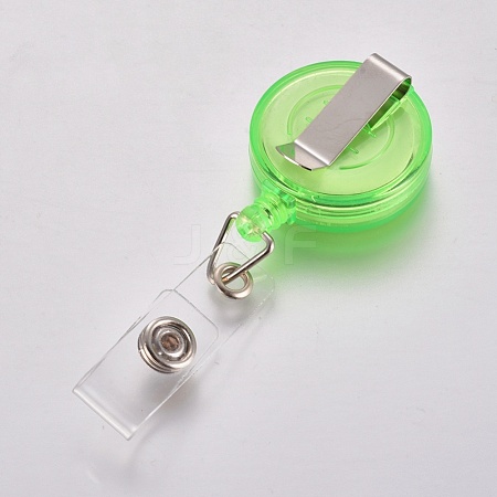 Transparent Plastic Retractable Badge Reel AJEW-WH0102-19-1