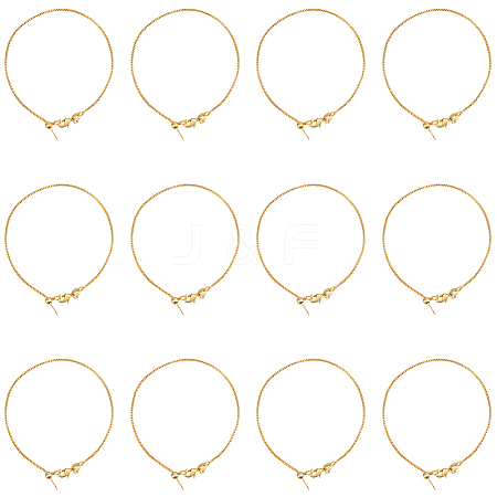 12Pcs 1MM Brass Box Chain Adjustable Slider Bracelets KK-SC0007-32G-1