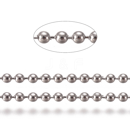 Tarnish Resistant 304 Stainless Steel Ball Chains CHS-E021-13J-P-1