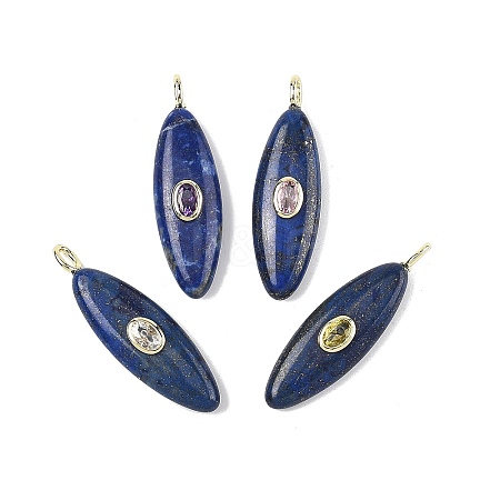 Dyed Natural Lapis Lazuli Pendants G-D357-01F-1
