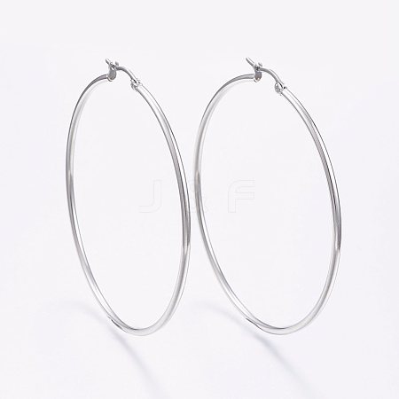 304 Stainless Steel Big Hoop Earrings EJEW-F105-02P-1