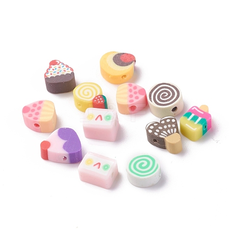 Handmade Polymer Clay Beads CLAY-I010-01-1