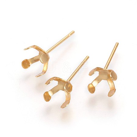 304 Stainless Steel Stud Earring Findings STAS-L219-03B-G-1