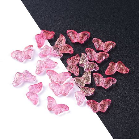 Electroplate Transparent Glass Beads X-EGLA-L027-E-B03-1