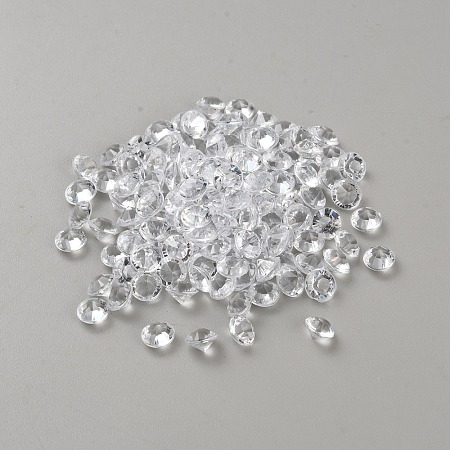 Acrylic Rhinestone Pointed Back Cabochons GACR-WH20001-03C-02-1