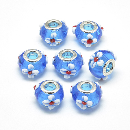 Handmade Lampwork European Beads LAMP-Q029-03E-1