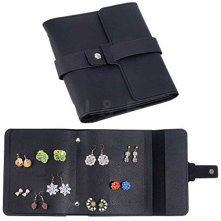 1Pc PU Leather Earring Organizer Book ABAG-CL0001-71-1