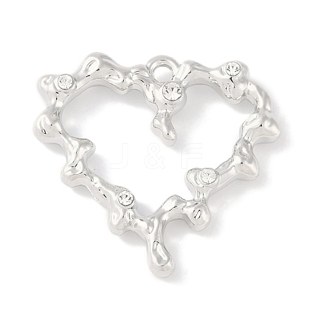 Rack Plating Alloy Crystal Rhinestone Pendants PALLOY-F018-16P-02-1