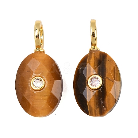 Natural Tiger Eye Pendants G-F837-05C-1