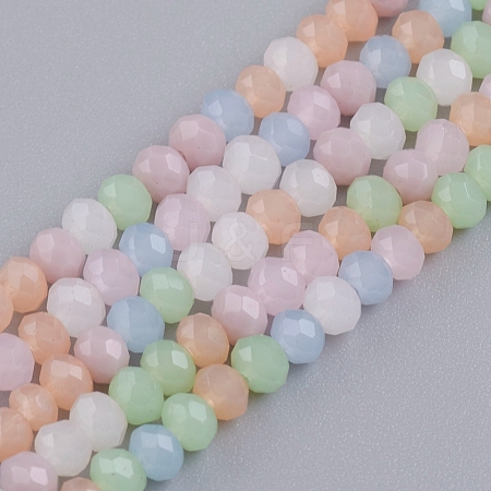 Faceted Glass Beads Strands X-GLAA-G074-B05-1