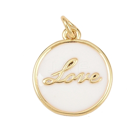 Brass Enamel Pendants KK-L251-02G-F04-1