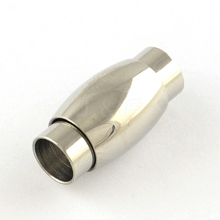 Smooth Surface 316 Surgical Stainless Steel Magnetic Clasps with Glue-in Ends STAS-R074-20-1