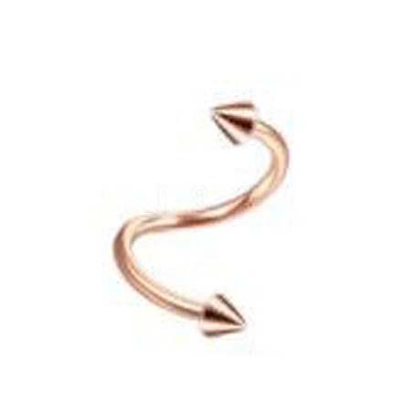 316L Surgical Stainless Steel Spiral Lip Rings with Spikes for Woman Men WGF7124-13-1