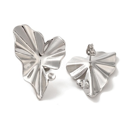 304 Stainless Steel Heart Stud Earrings EJEW-C114-30P-1