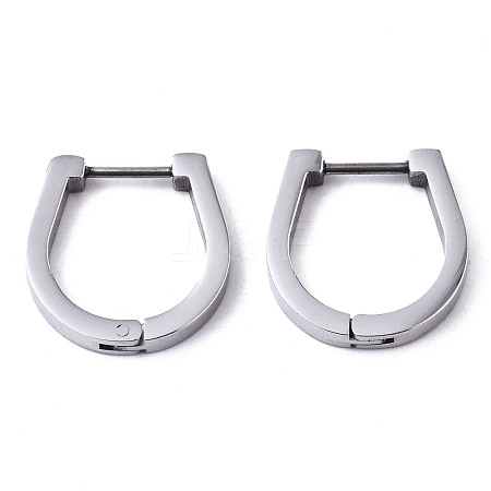 Non-Tarnish 304 Stainless Steel Huggie Hoop Earrings STAS-R115-18P-1