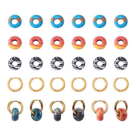 Spritewelry DIY Gemstone Beaded Hoop Earring Making Kits DIY-SW0001-06-1
