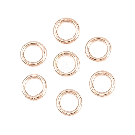 Brass Closed Jump Rings KK-D257-01RG-10-1