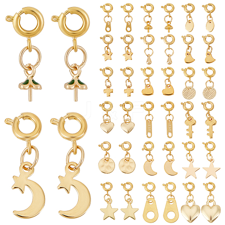   2 Sets Brass Spring Ring Clasps Charm Set FIND-PH0010-75-1