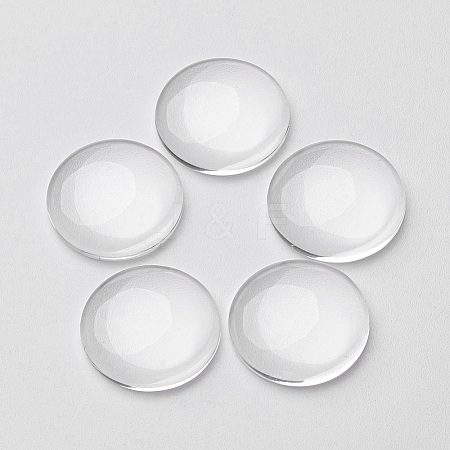 16MM Dome Clear Glass Cabochons X-GGLA-G005-1