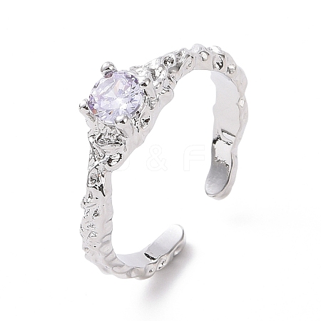 Cubic Zirconia Open Cuff Ring LS-RJEW-D119-10P-1